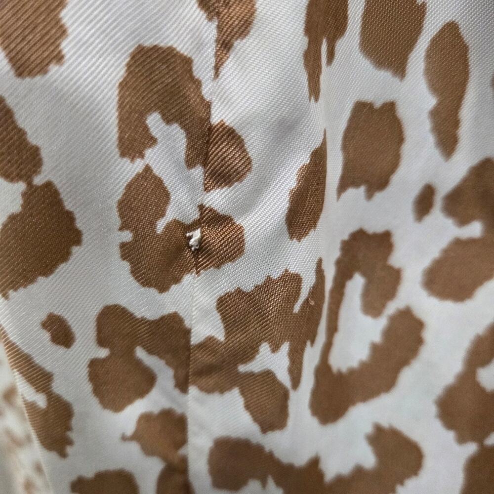 J. Crew Tie Waist Shirt Dress Bold Leopard Print Button-Up Maxi Dress Size 12 - Picture 6 of 12